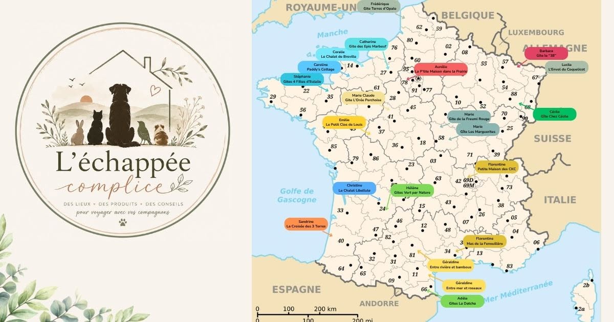 Le réseau Dog-friendly L'Echappée Complice : parce qu'une bonnes adresse de vacances avec son animal se partage.